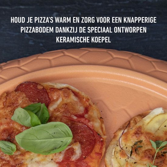 Gastronoma Pizza Oven voor 6 personen - 6 geïsoleerde bakspatels - Keramische koepel - 18310017 - 1000W — afbeelding 4