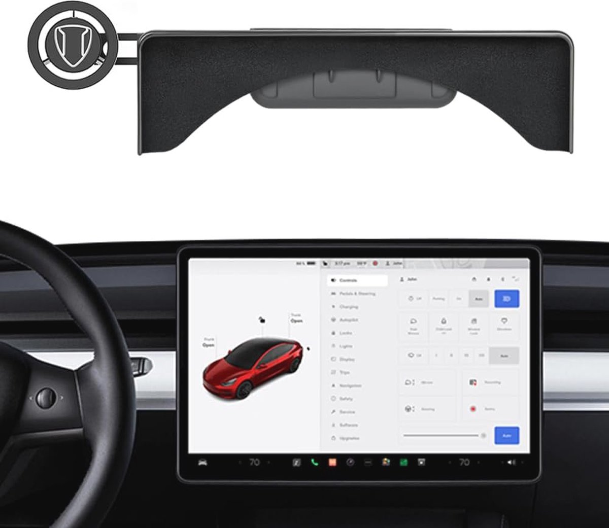 Middenconsole telefoonhouder voor Tesla Model 3 en Model Y - Magnetische telefoonstandaard en opbergdoos voor zonnebril