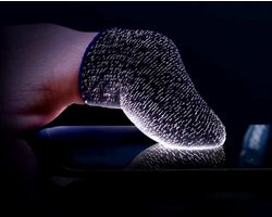 Ademend Vingerhoesje voor Mobiele Gaming, Antislip Transpiratiewerende Vingertoppen en Duimhandschoenen – Geschikt voor PUBG en Meer -zwart
