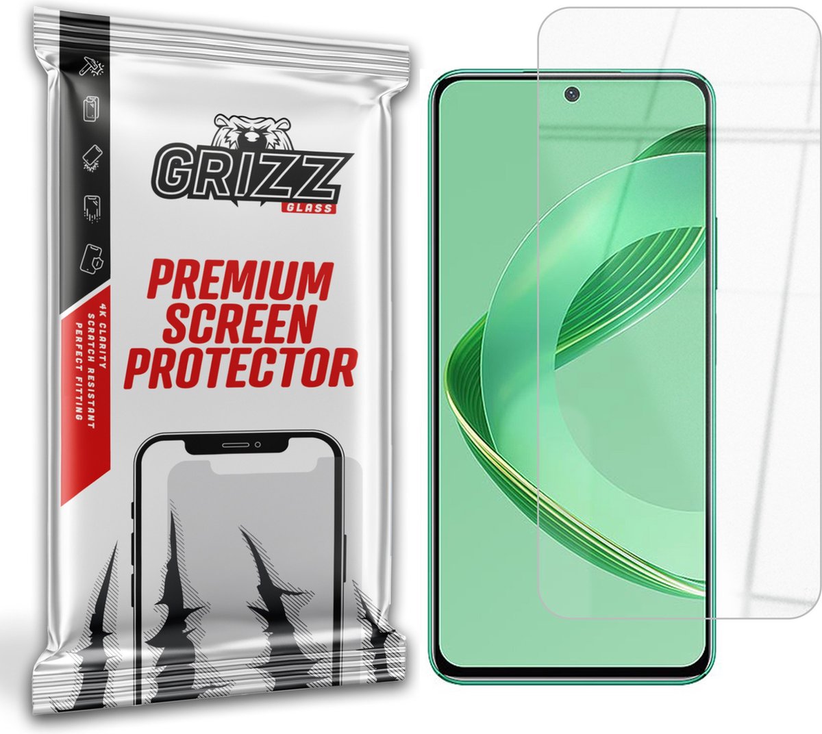 GrizzGlass HybridGlass Screenprotector voor Huawei nova 12 SE - Transparant