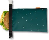BROODNODIG® - Sac à sandwich réutilisable - Fabriqué à partir de bouteilles en PET 100% recyclées - Idéal comme sac de congélation - Sac à lunch - Sac à sandwich réutilisable - Emballage alimentaire - Boîte à lunch - 30x20cm - Cactus Confettis