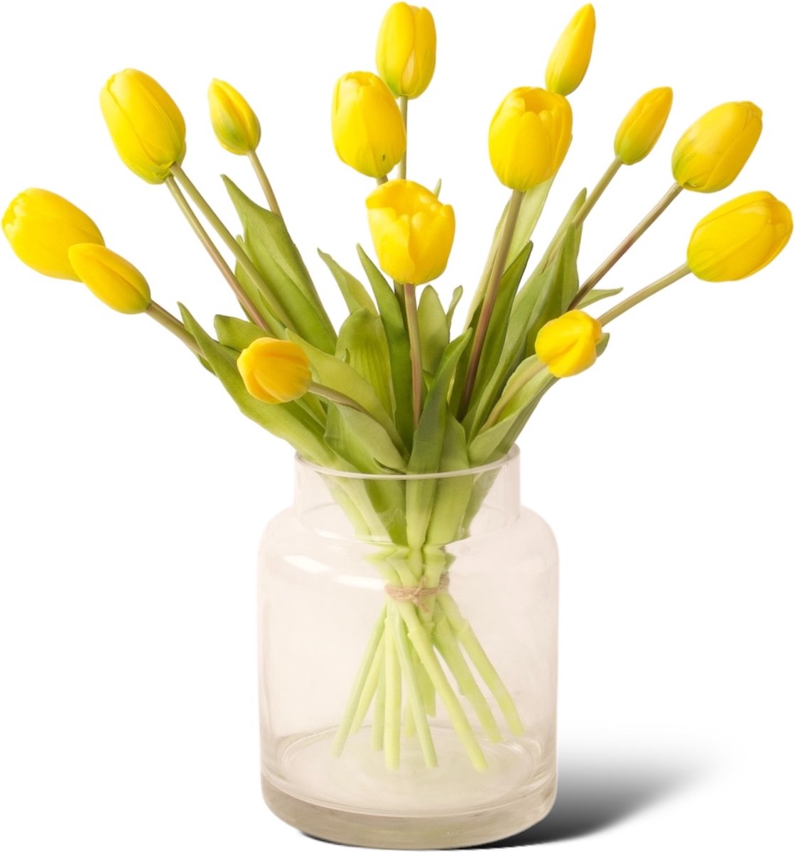 Winq Kunsttulpen In Geel 15st-kunstbloemen-Tulpen-ex vaas
