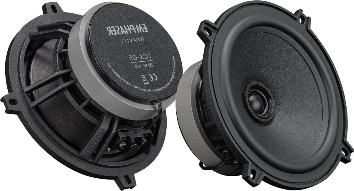 Emphaser ECX-G5 - Autospeakers - 13cm - 2 weg - coaxiale set - 130mm luidsprekers - 80 Watt RMS - 4 Ohm