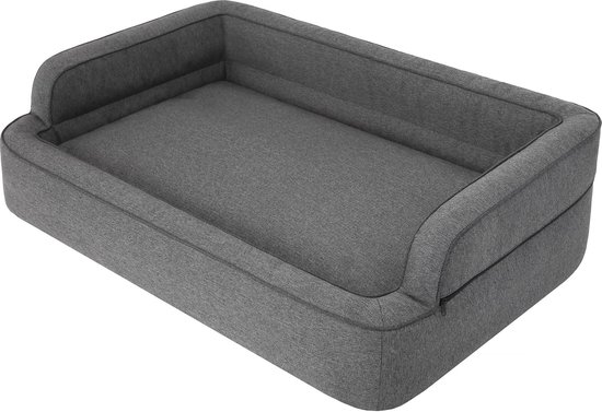 Pillowprim Hondenbed, dieren meubels, kattenbed, afneembare overtrek, hondenbed, slaapplaatsen, grote honden, hondenbank, mand, wasbaar, beige, XXL: 116 x 78 cm