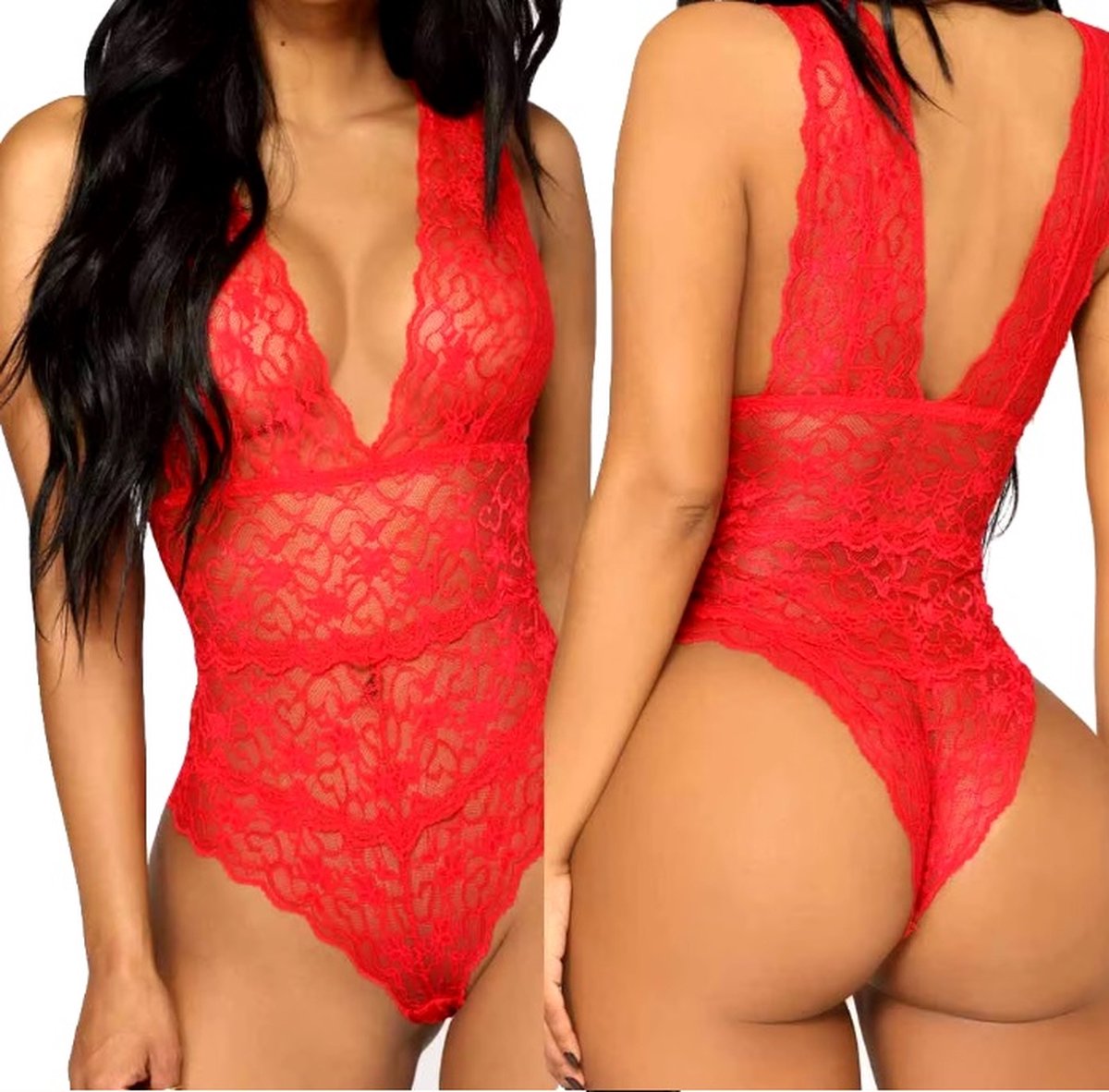 Goedkoopste Erotische Body I Lingerie Body Kostuum I Sexy Erotisch Ondergoed I Rood