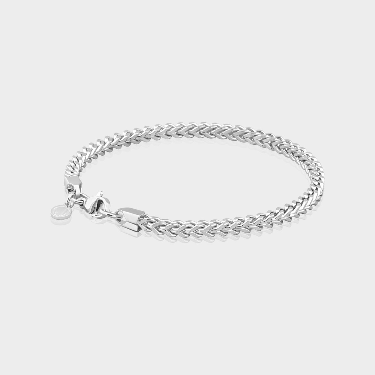 Franco Armband 3 mm - Zilveren Schakelarmband - 19 cm lang - Armband Heren - Olympus Jewelry