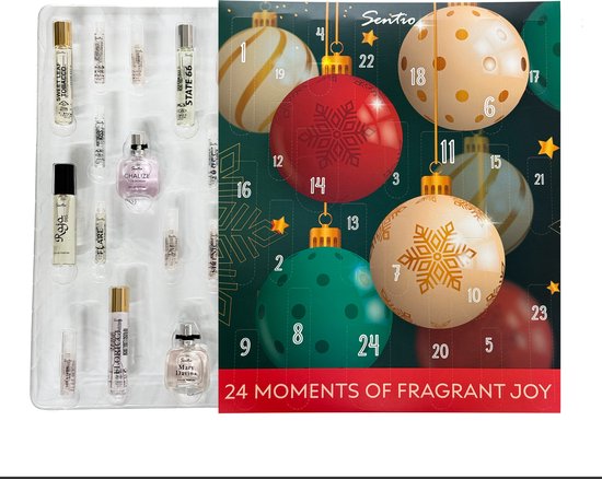 Luxe Adventskalender Groen met 24 mini Flesjes Eau de Parfum