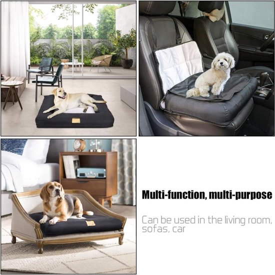 Equivera Dog Basket Car - Siège d’auto Chien - Panier de voiture Chien - Siège de chien Voiture - Panier de chien Coffre de voiture - Coussin de chien Voiture - Panier de Chiens Voiture