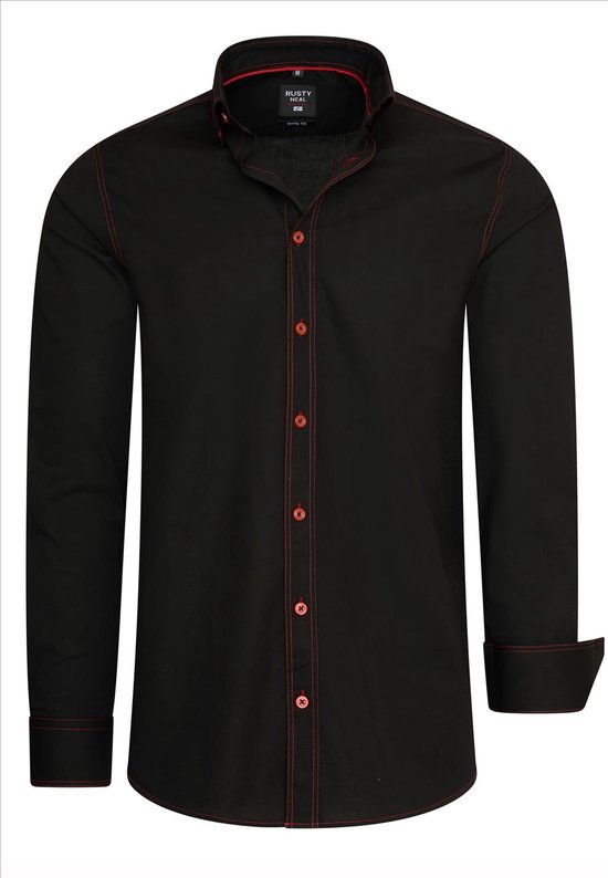 Italian Style - Heren Overhemd - Zwart - Casual - Style-Italy