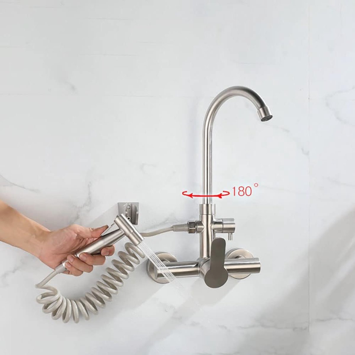 Wand keukenkranen voor wandmontage (onderuitloop of boven