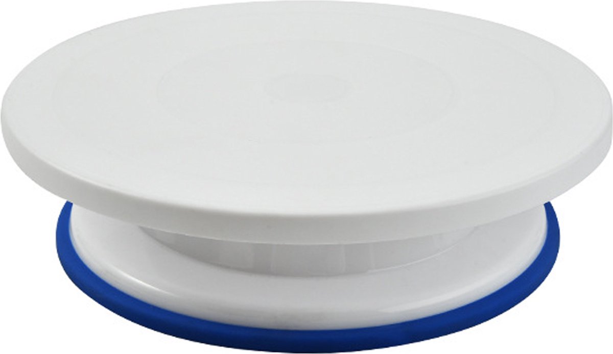 Somstyle Taartplateau met Voet - Ø28 MM - Draaibare Cake Stand - Draaiplateau voor Taart - Wit