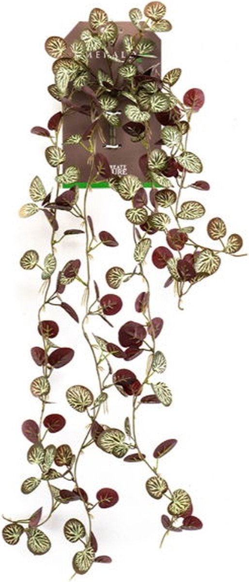 Hortus Kunsttak saxifraga hanging bush green/burgundy, 85 cm Hortus onbekend