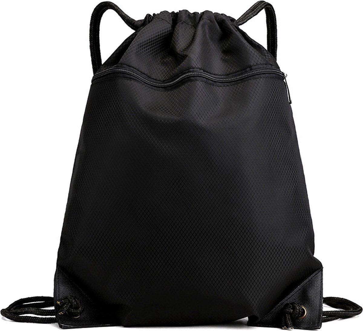Somstyle Waterdichte Gymtas - Tas met Rijgkoord - Voor Jongen & Meisje - Zwemtas - Zwart