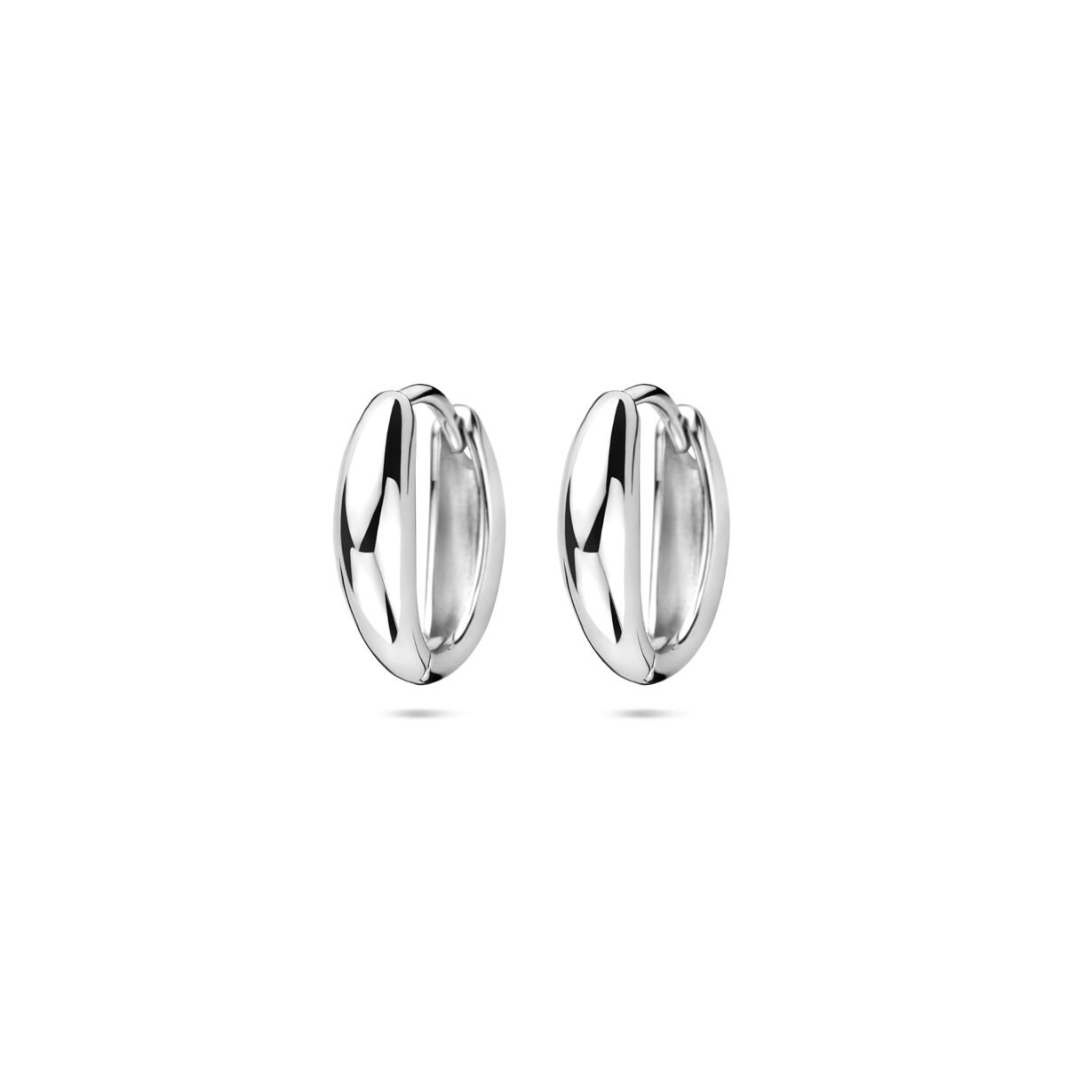 Zilver gerhodineerd klapoorringen 14,5 mm - 1340687