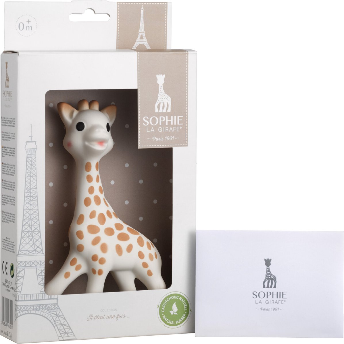 Sophie de giraf - Bijtspeeltje - Bijtspeelgoed - Baby speelgoed - Kraamcadeau - Babyshower cadeau - In wit geschenkdoosje - 100% natuurlijk rubber - Vanaf 0 maanden - 17 cm - Beige/Bruin — afbeelding 13