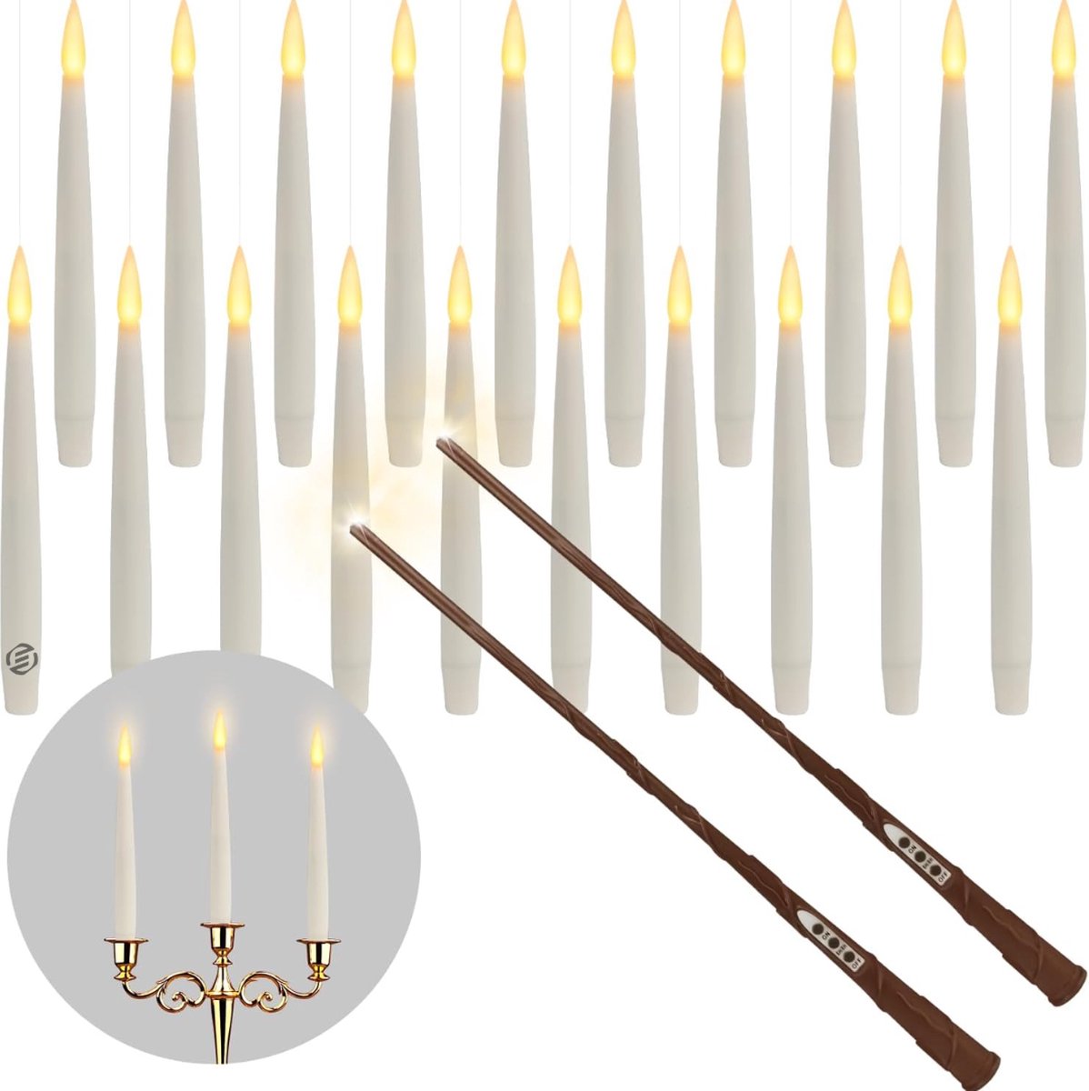 Equivera Floating Candles - Zwevende Kaarsen - Floating Candels - Hangende Kaarsen wit