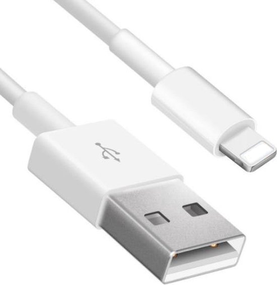 Oplader kabel 1 meter geschikt voor Apple iPhone 6,7,8,X,XS,XR,11,12,13,14,Mini,Pro Max - USB kabel - Gecertificeerd