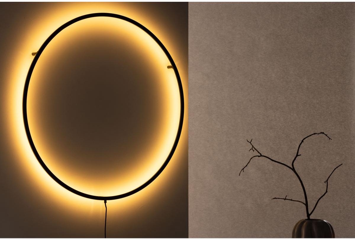 Svea - Mira ronde wandlamp - ø 100 cm - zwart