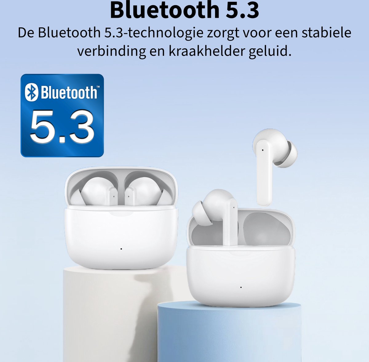 Phreeze TWS6 Pro Draadloze Oordopjes – Bluetooth 5.3 – Noise Cancelling – 30 uur Speeltijd – Wireless Earbuds – Oortjes Draadloos - USB C – foto 6