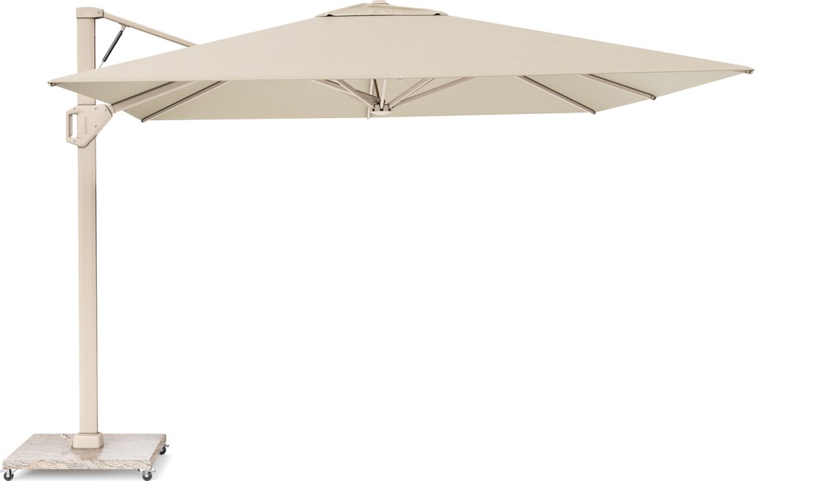 Platinum Sun & Shade - Zweefparasol - Beaufort - 320x320cm - Sandstone - Champagne - 360° Draaibaar - 98% UV protectie