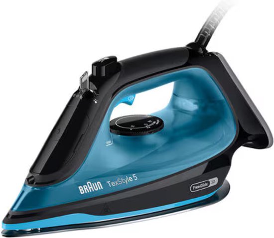 Braun TexStyle 5 SI5256BL - Stoomstrijkijzer - FreeGlide 3D-Zool - Anti-Drup - 2600 W - Blauw
