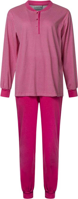 Lunatex - dames pyjama 124247 - all season - roze - maat XL