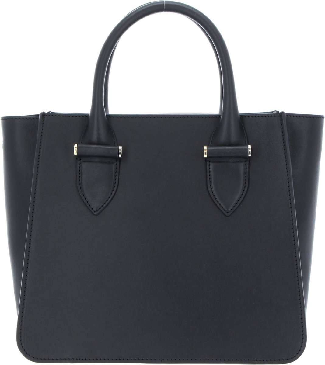 DECADENT Leren Handtas Schoudertas Lynette Small Tote Vegetal Black Zwart