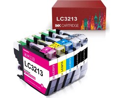 weCare 5-pack - Geschikt voor Brother LC3213 / LC-3213 XL / LC-3211 inkt cartridges - Geschikt voor Brother MFC/DCP - J572DW - J772DW - J774DW - J890DW
