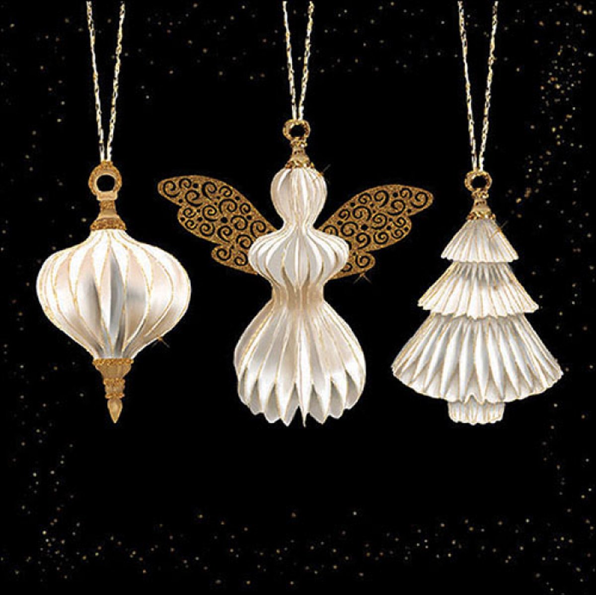 Ambiente - Servetten - Kerst Ornamenten - 20 Stuks