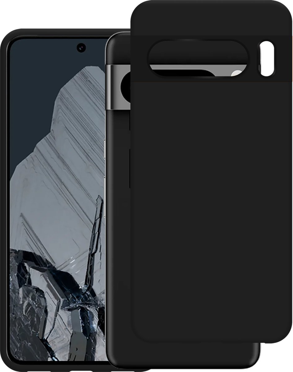 Cazy hoesje geschikt voor Google Pixel 8 Pro Hoesje Siliconen - Flexibele Case - Zwart