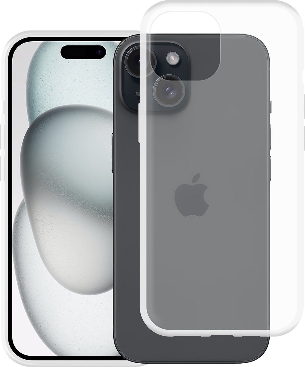 Cazy hoesje geschikt voor iPhone 15 Hoesje Siliconen - Flexibele Case - Transparant