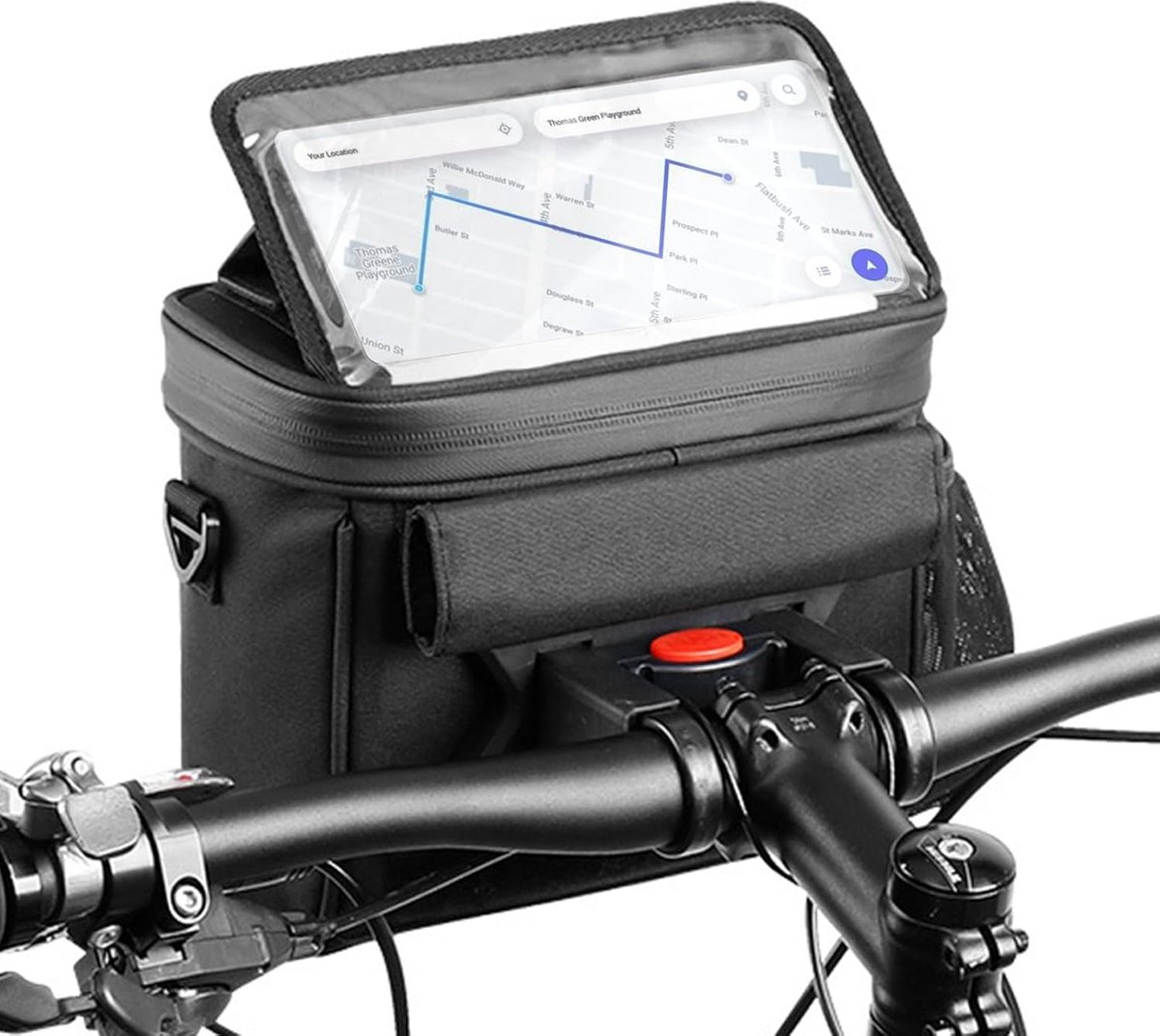 fietstas + bagagedrager + fietstas - 4,5 l - 20,5L x 12,5B x 18,6H centimeter - zwart