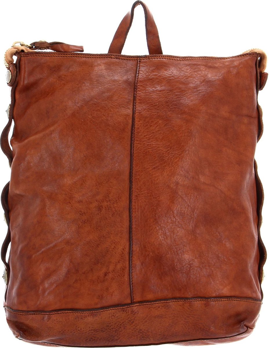 CAMPOMAGGI Leren Rugzak Backpack Cognac Terracotta