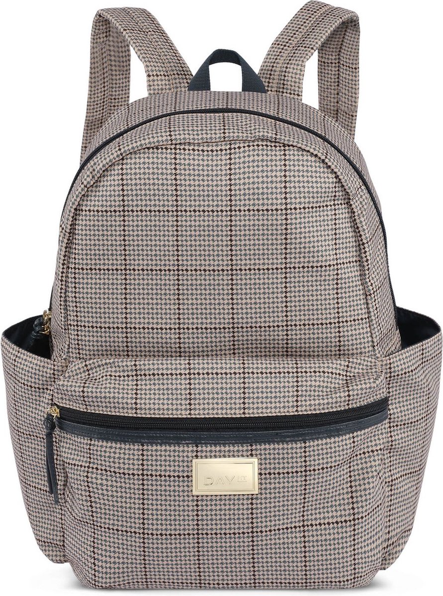 DAY ET Vrije tijd rugzak Rugzak met laptopvak Day GW Check Backpack Blue Nights Beige Blauw