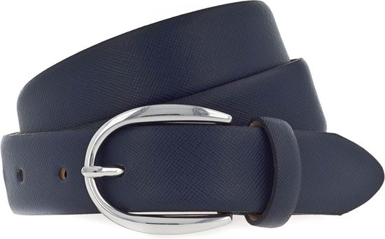 Vanzetti Cuir Ceinture Classics 30mm Cambered Leather Belt W75 Nightblue Bleu
