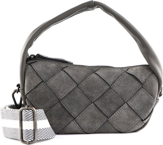FREDsBRUDER Cuir Sac à épaule bandoulière Sewab Mini Hobo Bag Grey Gris
