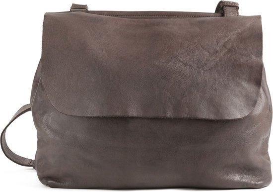 HAROLD'S Leren Schoudertas Submarine Shoulderbag Flap Brown Donkerbruin