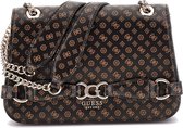 GUESS Sac à épaule bandoulière Sac à épaule Arlena Logo Convertible Xbody Flap Mocha Logo Marron foncé