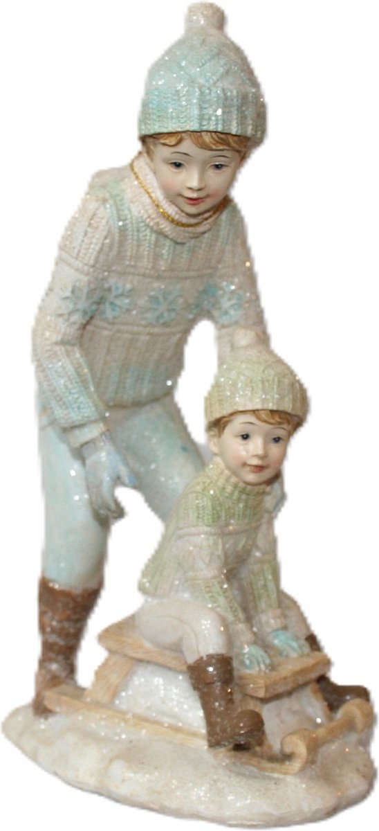Goodwill Kinderen op Slee Crème H 12.5 cm