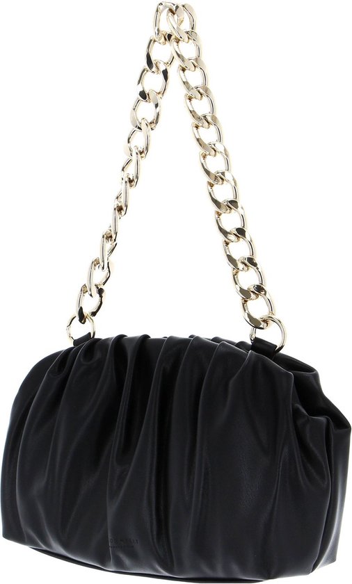 SEIDENFELT MANUFAKTUR Sac à main Sac à épaule bandoulière Eke Clutch Black / Gold Noir