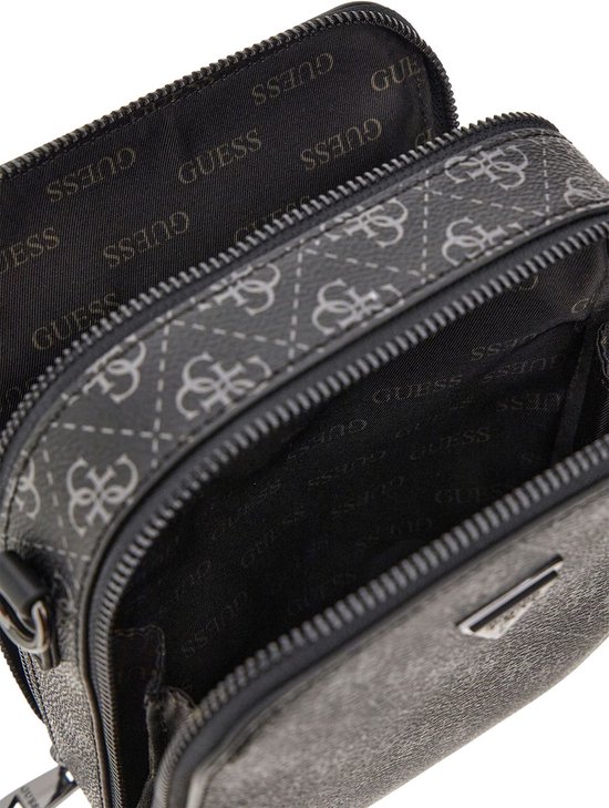 GUESS Sac à épaule bandoulière Torino Crossbody Bag Dark Black Noir