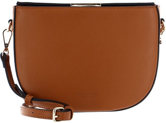 SEIDENFELT MANUFAKTUR Sac à épaule bandoulière SFM202 Saddle Bag Caramel / Gold Brun