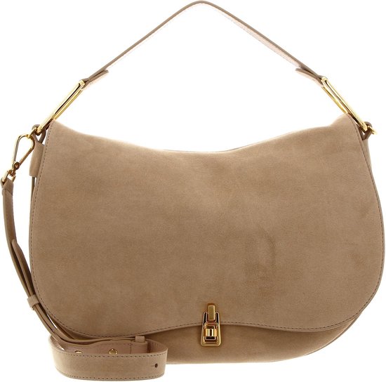 COCCINELLE Cuir Sac à main Sac à épaule Magie Suede Handbag Toasted Beige