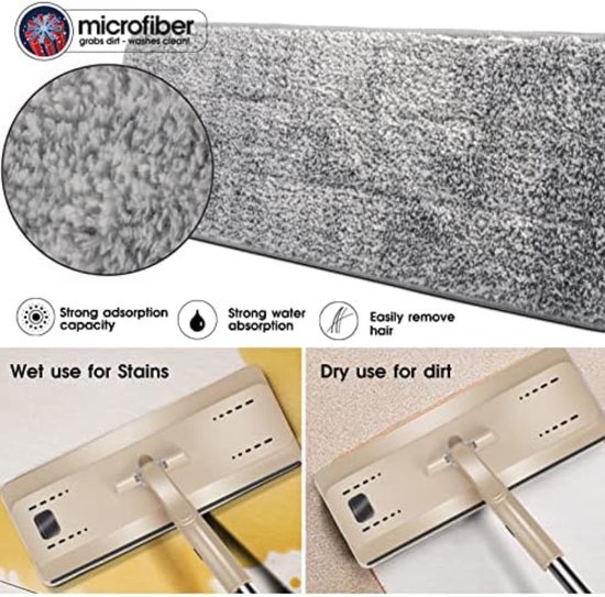 Système de vadrouille Lexium - Ensemble de vadrouille - Système de vadrouille avec essoreuse - Vadrouille avec seau - Serpillière