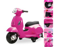Vespa Elektrische motorfiets, kindermotorfiets, 18-36 maanden 2,5 km/u Rijtijd 45 minuten (Donkerroze)