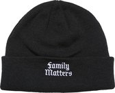 Bonnet Mister Tee Family Matters noir en taille unique