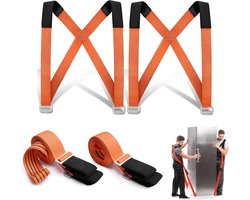 Verhuis Harnas Met Lifting Straps Set - Verhuishulp - Verhuisbanden - Belt Voor Verhuizing - Tilhulp - Spanbanden / Tilbanden - 270kg Draagkracht - Meubeltransporter - Verhuizen - Draagband - Set Voor 2 Mensen