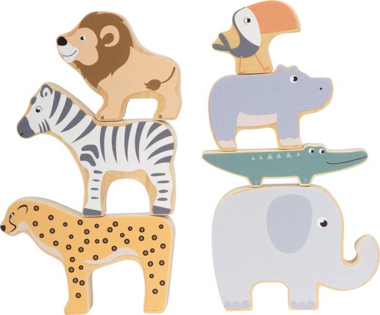 Dieren Safari Stapel- en Evenwichtsspel