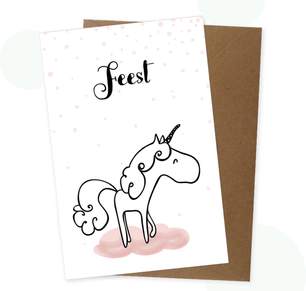 Set luxe uitnodigingen - Sisi de Eenhoorn | 10 grote Uitnodigingen inclusief envelop en leuke sluitsticker! | Uitnodiging kinderfeestje | Unicorn | Planet Puk