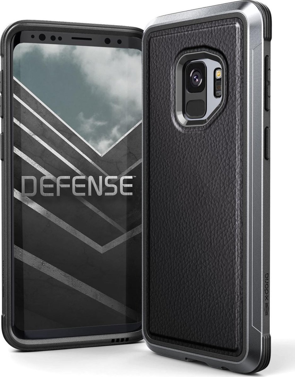 X-Doria Defense Lux cover - zwart leder - geschikt voor Samsung Galaxy S9
